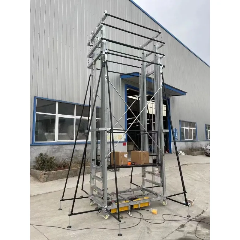 

500kg 2-10m Foldable Electric Scaffold Portable Safe Customizable Mobile Electric Lifting Scaffolding Lift Platform