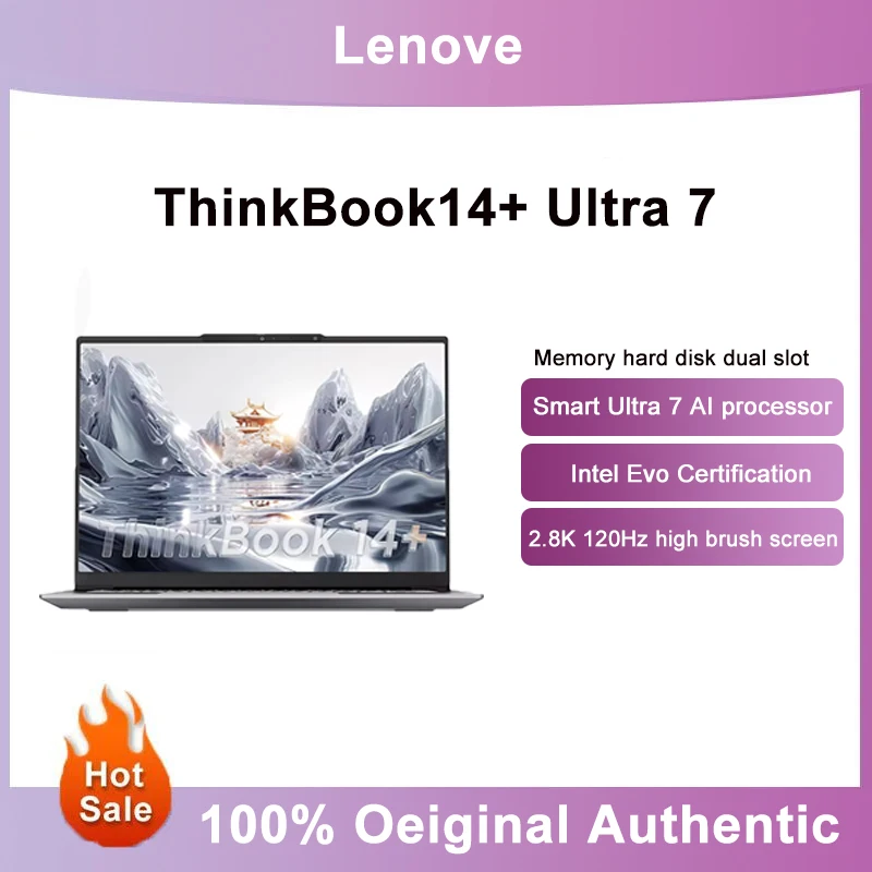 Lenovo-Thinkbook 14ラップトップ,Intel Evo認定コア,ultra7,155h,14インチ,16g,1t,2.8k,ai,ハイブラシスクリーン,オフィス,2024