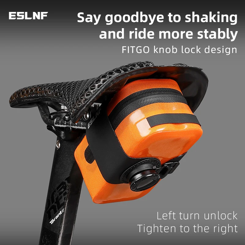 مقاوم للماء دراجة حقيبة دراجة صغيرة السرج حقيبة المحمولة الذاتي قفل مقاوم للماء دراجة الذيل حقيبة الدراجات أداة حقيبة #3