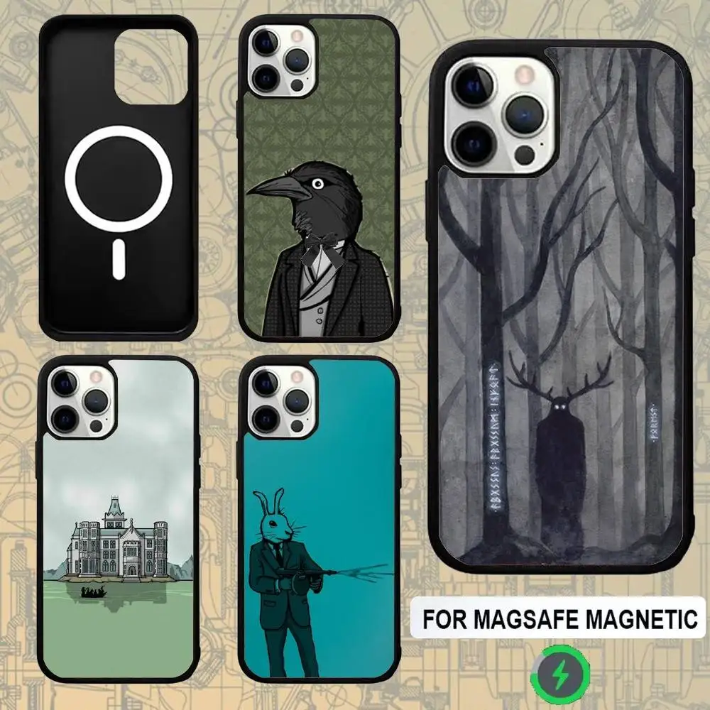 

R-Rusty Lake Game For Magsafe Wireless Charger Case For iPhone 15,16,17,13,14,11,12,Pro,Max,Plus,E,Air,Mini Cover