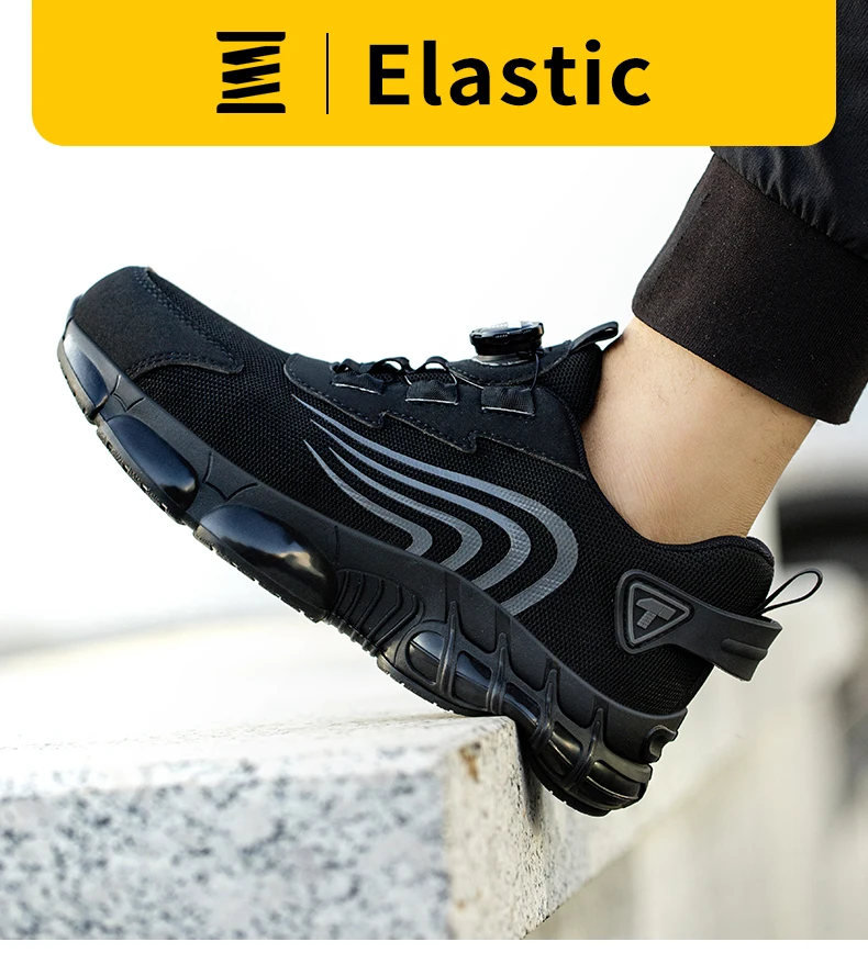 Sicherheitsschuhe, Herrenschuhe mit Drehverschluss im neuen Stil, Arbeitsschuhe mit Schutz gegen Quetschungen, Schutzstiefel gegen Durchstiche – Detail 10