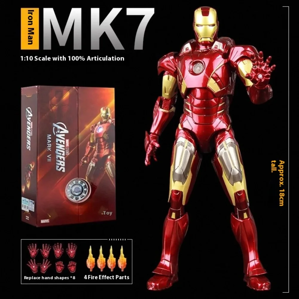 

19CM Iron Man Original MK2 MK3 MK4 MK5 MK6 MK7 MK42 MK45 Action Figure Peripheral Statue Decorate Ornaments Birthday Gifts Toys