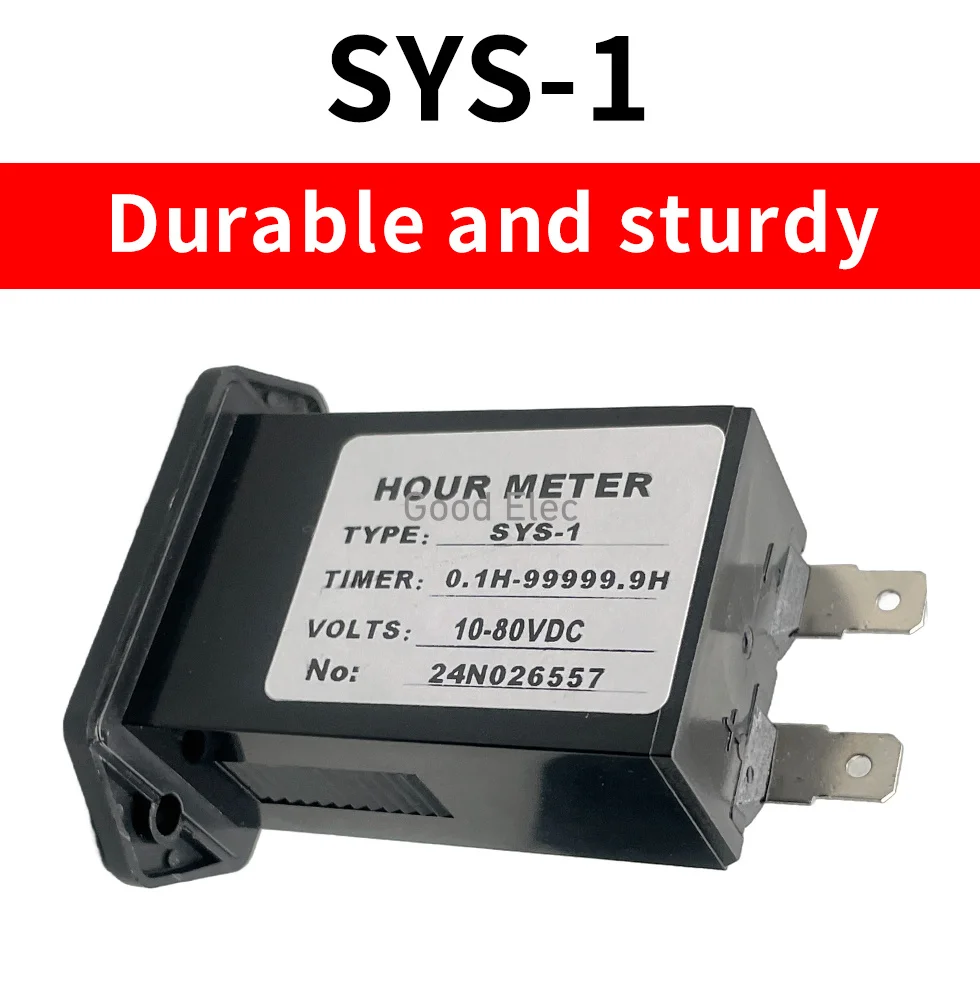 1PCS SYS-1 AC100-250V DC12-36V 6-80 AC-DC universal Electromechanical Hour Meter Counter