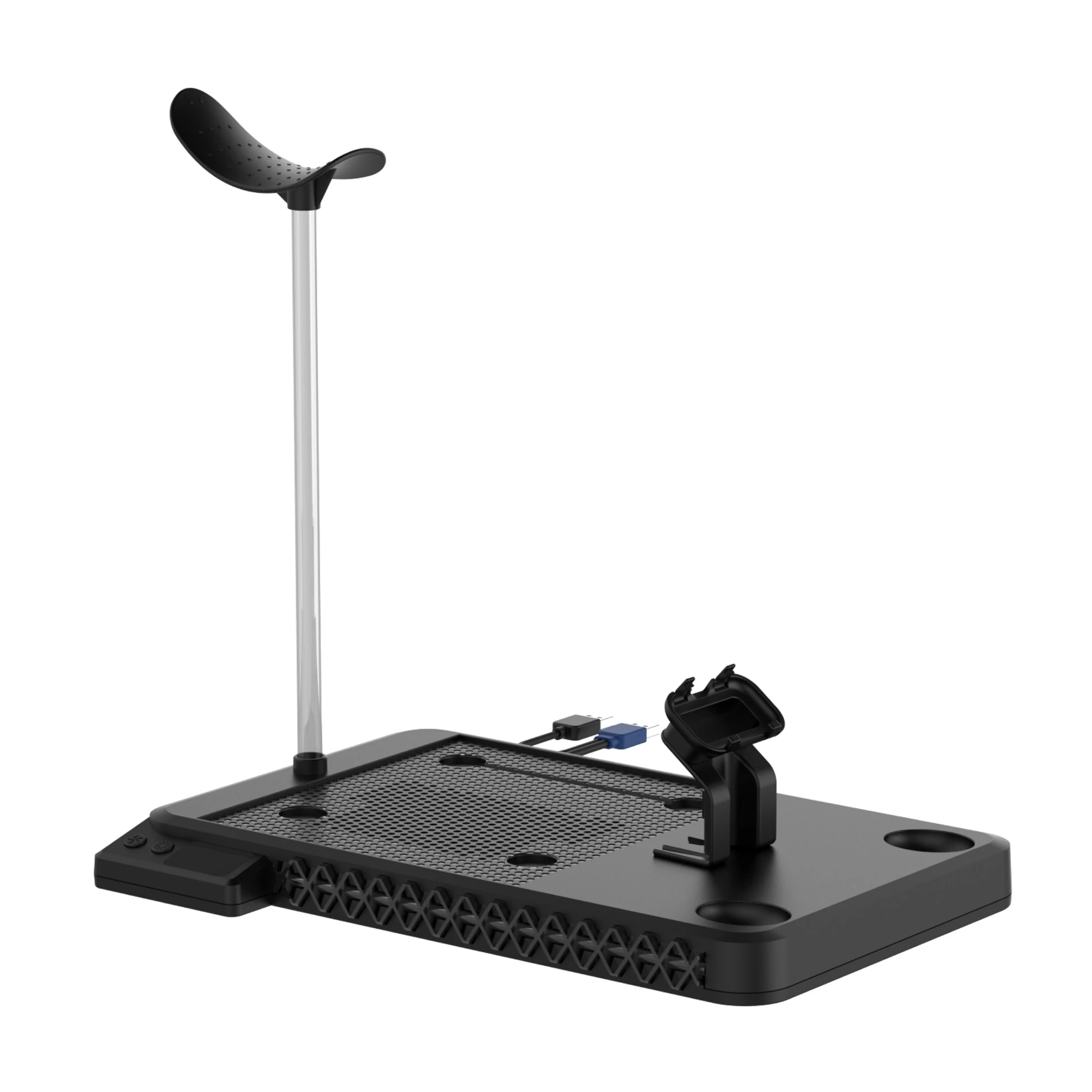 Multifunctionele koelstandaard met RGB-verlichting voor Steam-machine, oplaadhouder voor Steam Deck-gameaccessoires