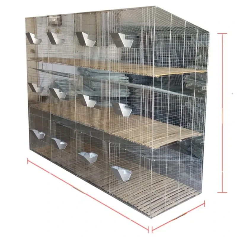 

3 Layers 12 rabbits farm breeding cage galvanized wire mesh rabbit cage