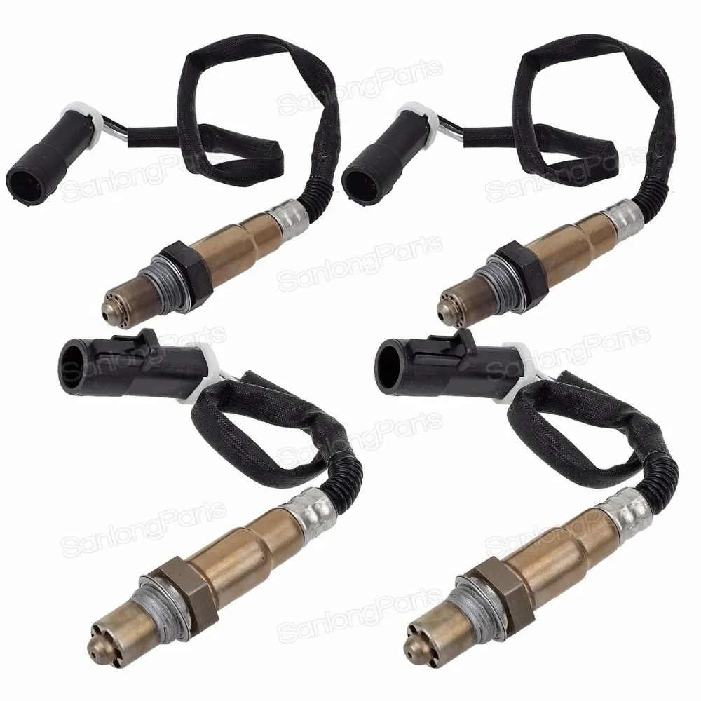 4pcs O2 Oxygen Sensor Upper & Under For 04 05 06 Ford F-150 4.6L 5.4L 4L3Z9G444AA 234-4401 234--4402