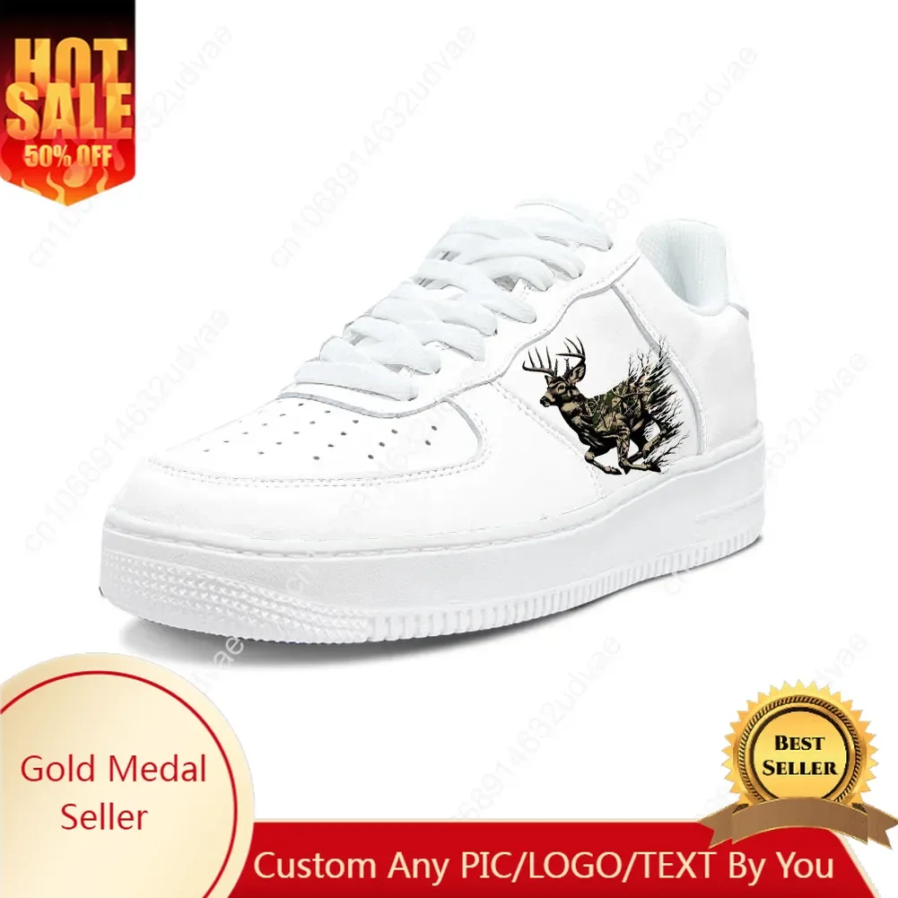 

Camo Deer Camouflage Hunting Casual Shoes Platform Shoe Sneakers Mens Womens Teenager Flats Custom Made Sneaker 3D Footwear