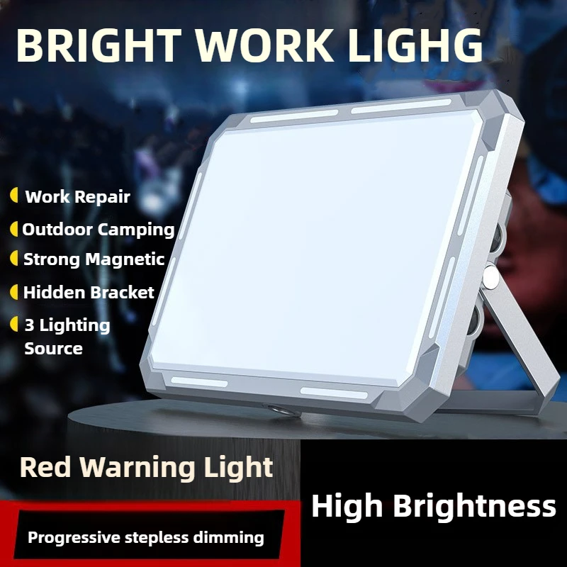 

Rechargeable Bright Repair Work Light 1000 Lumens Portable Floodlight 8 Modes Dimming Outdoor Waterproof Magnetic Emergency Lamp