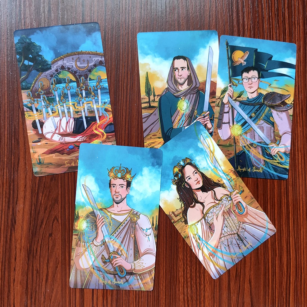 NEW! 12x7cm Beautiful The Nomad Soul Warrior Divination Tarot 78 Cards Deck Telling Game for Beginners and Experts