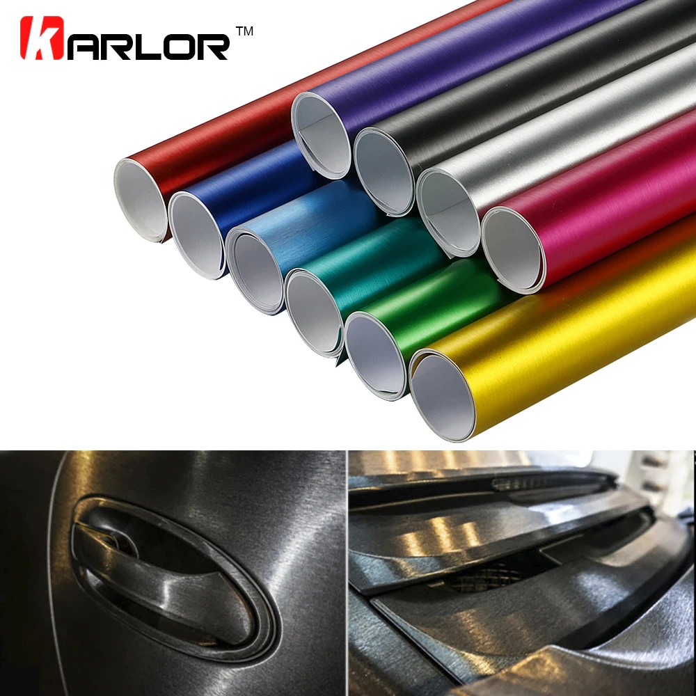 10x100cm Size PVC Vinyl Wrap Wire Drawing Brushed Ice Film Plating Chrome Waterproof Motocycle Automobiles Stickers Decal Decor