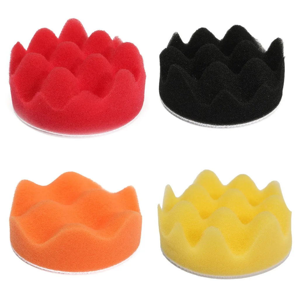 18 قطعة 3 "80 مللي متر سيارة الصبح تلميع القرص إطارات لامعة الإسفنج التلميع لوحة تلميع عدة مجموعة لسيارة الملمع ث/5/16 موضوع الوسادة #4