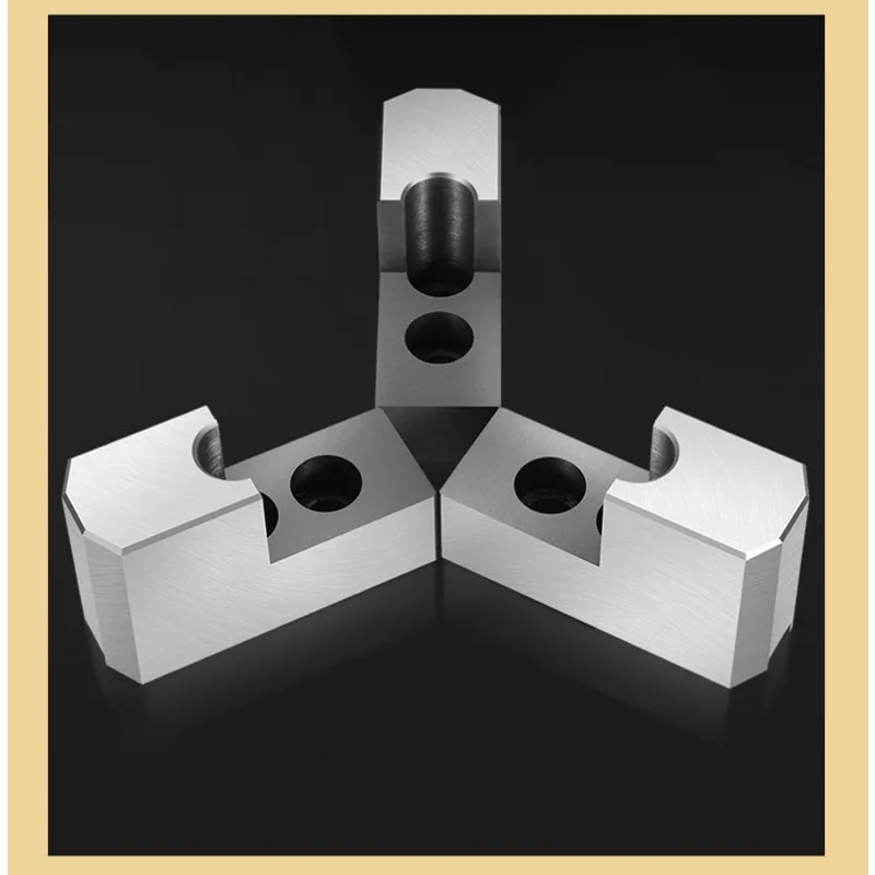 L-shaped Hydraulic Chuck 3 jaw Claw Heightened Soft Claw Hydraulic Claws Inner Support Outer Package Claws 5/6/8/10 Inches