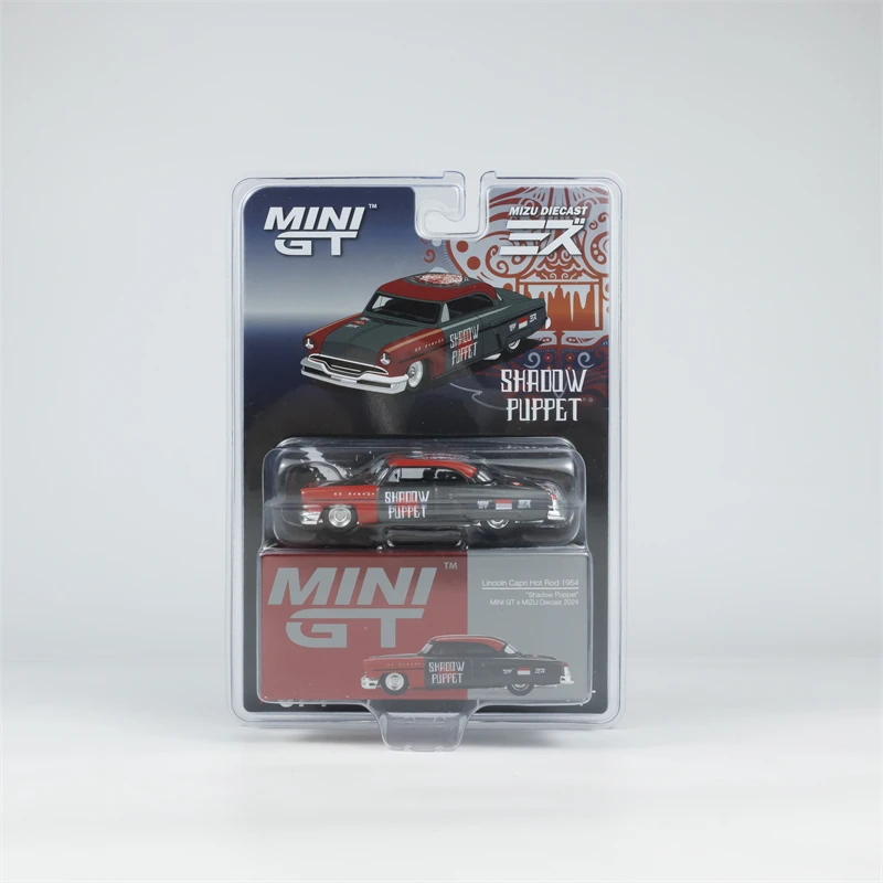 blister box - MINI GT 1:64 Lincoln Capri Hot Rod 1954 Shadow Puppet Diecast Model Car
