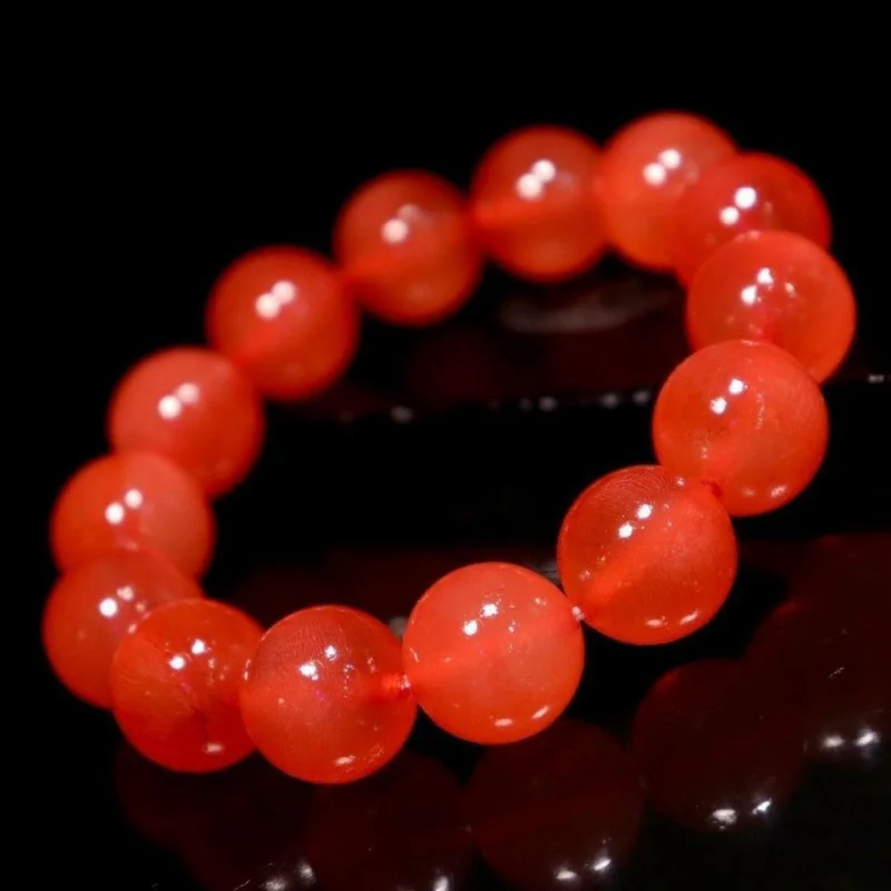 Blood Vein Buddha Beads Textured Bracelet Men Women, Slightly Flawed Sheep Horn, Fashionable and V