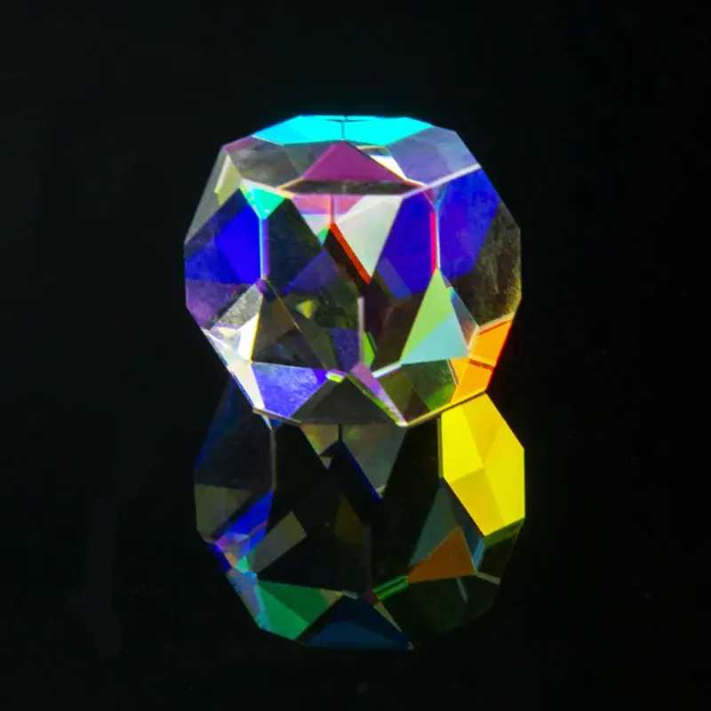 Cube Crystal Prism Cross Dichroic Prism Dice Octahedral Beam Combiner Decorative