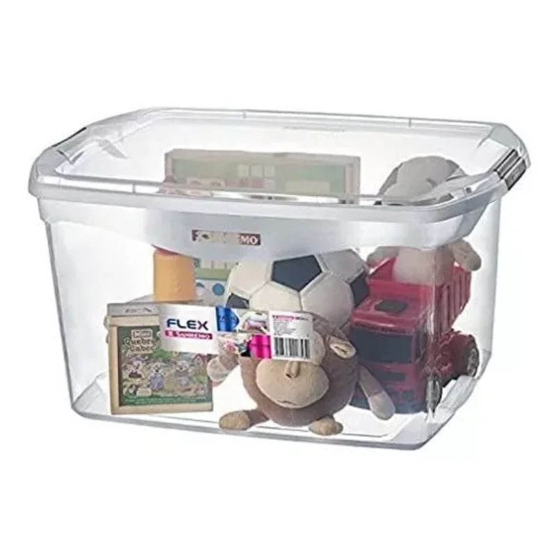 

Organizer Box 68 Litres Transparent 64x44x34 Cm Boxes, Boxes and Baskets Decorative Boxes