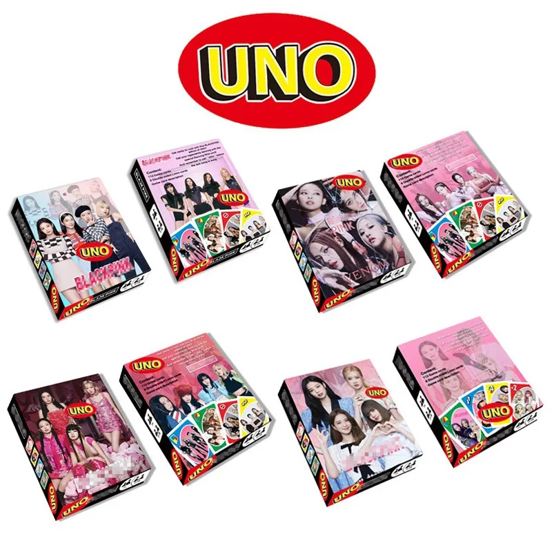 

UNO pink ink card Korean star peripheral 112 high-definition photos card game multiplayer interactive entertainment poker