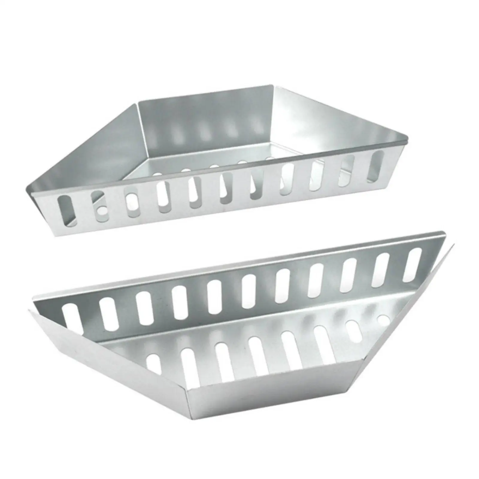 Outdoor Coal Grill Basket Heavy Duty BBQ Ash Tray Galvanized Steel Perforated Tray for Camping and Cookouts