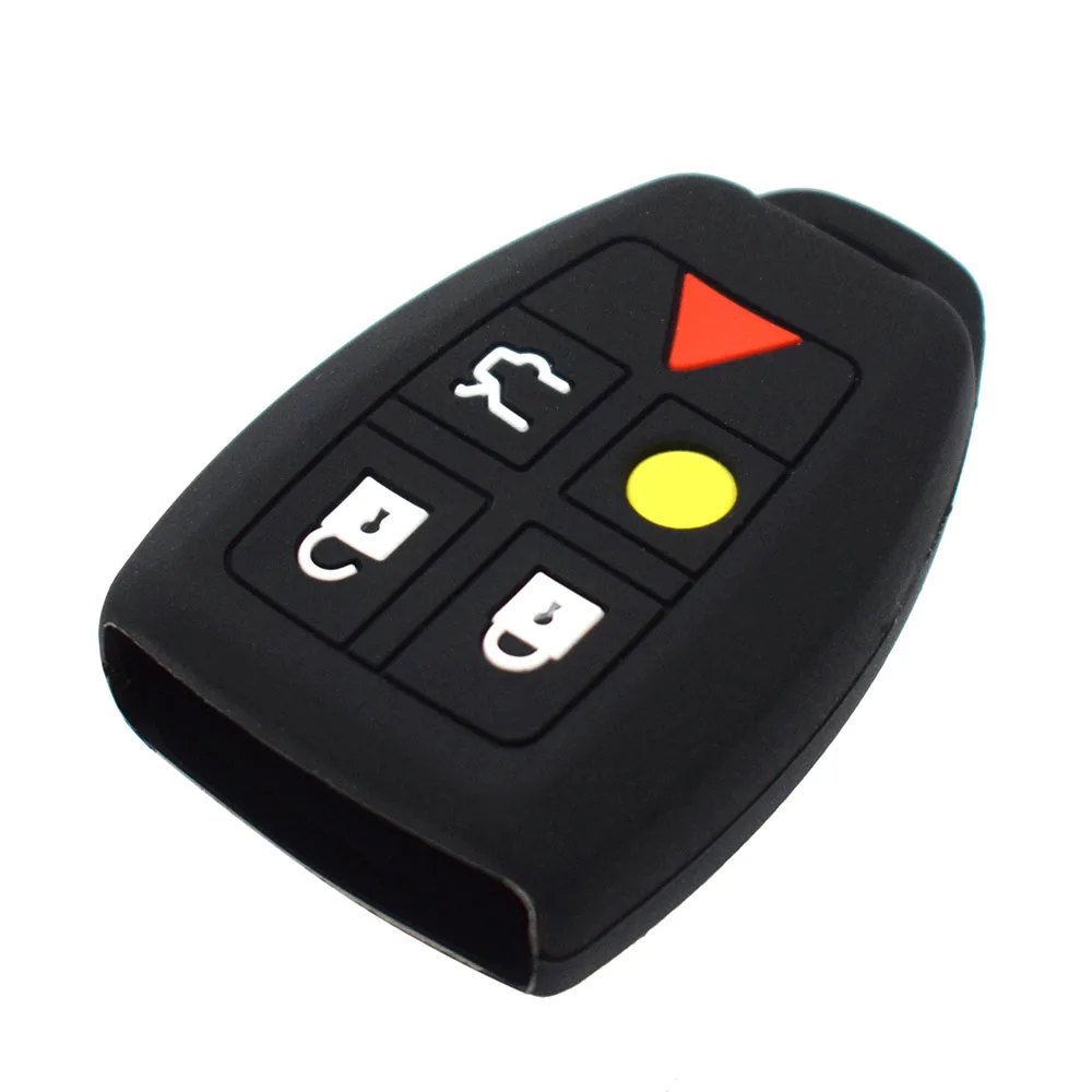 For Volvo C30 C70 S40 V50 2004 - 2007 Silicone Remote Key Case Fob Shell Cover Skin Jacket Sleeve