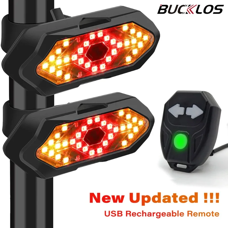 Bicycle Rear Lamp with Horn Bike Wireless Remote Control Turn Signal Lights Bike LED Taillight Cycling Tail Light Bicycle Parts