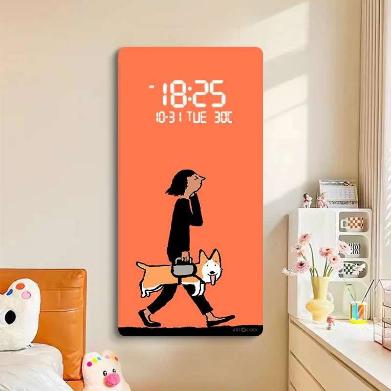 Large Sized Cartoon Digital Wall Clock,Large Sized Luxury Home Decor
