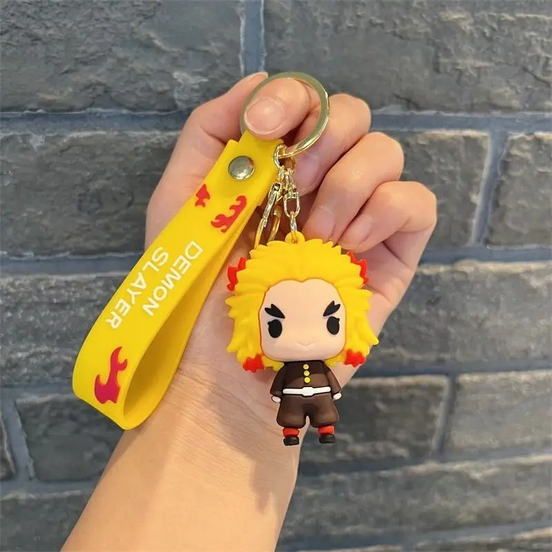 

Аниме Demon Slayer Tomioka Giyuu Rengoku Kyoujurou Косплей Фигурка Кукла брелок Мультяшный брелок кулон подвесное украшение