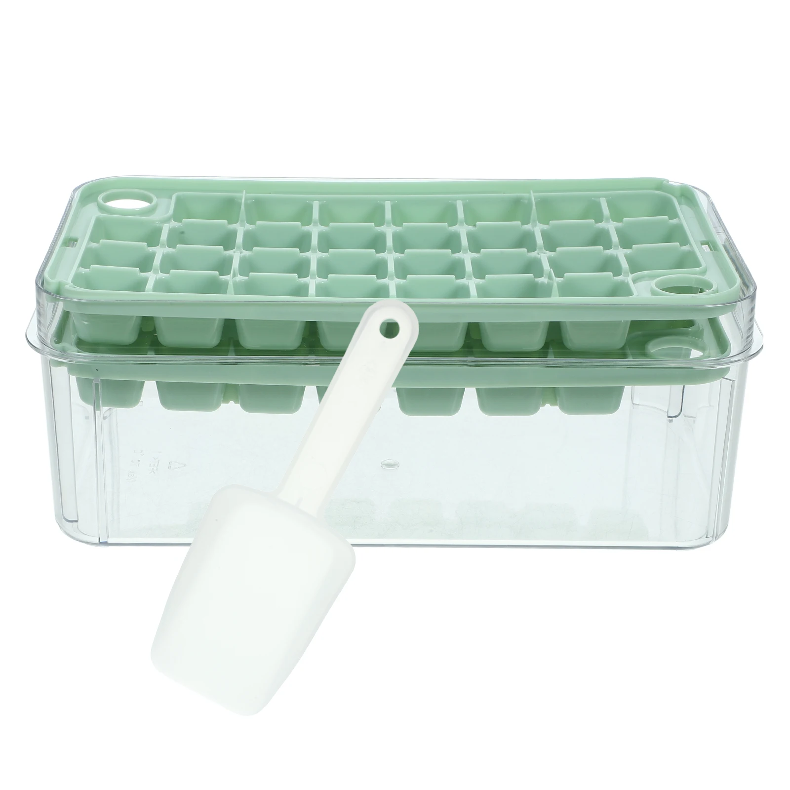 

Ice Making Mold Tray 2 Layer Transparent Green Reusable Safe Kitchen Bar Freezer Easy Demoulding Longtime Use