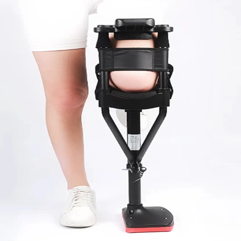 Adjustable Knee Scooter, Ankle Injury Hands Free Crutch, Heavy Duty Aluminum Walking Support, Non Slip Thick Knee Rest