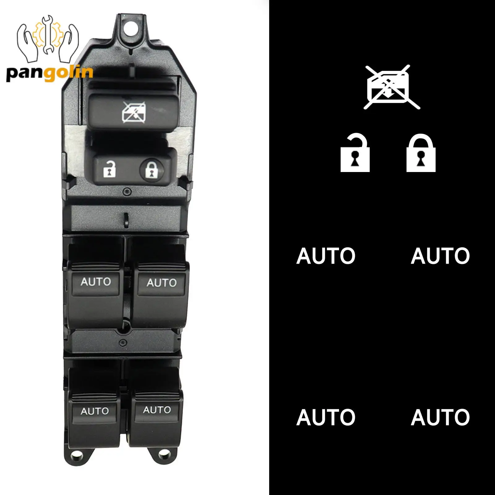 1pc 84820-0R040 Driver Side LED Power Window Switch Auto Down Up Fit For 2007-2021 Toyota Tundra New Car Interior Accessories