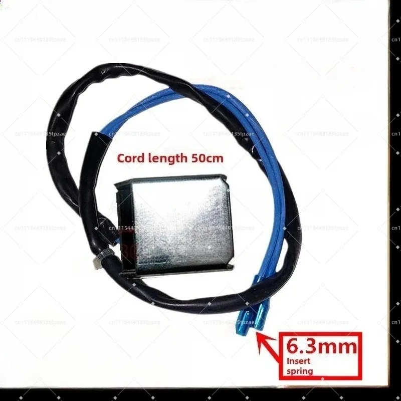 AC Four-Way Reversing Valve Solenoid Coil, 50cm Wire, 6.3mm Plug with Spring, Replacement Part