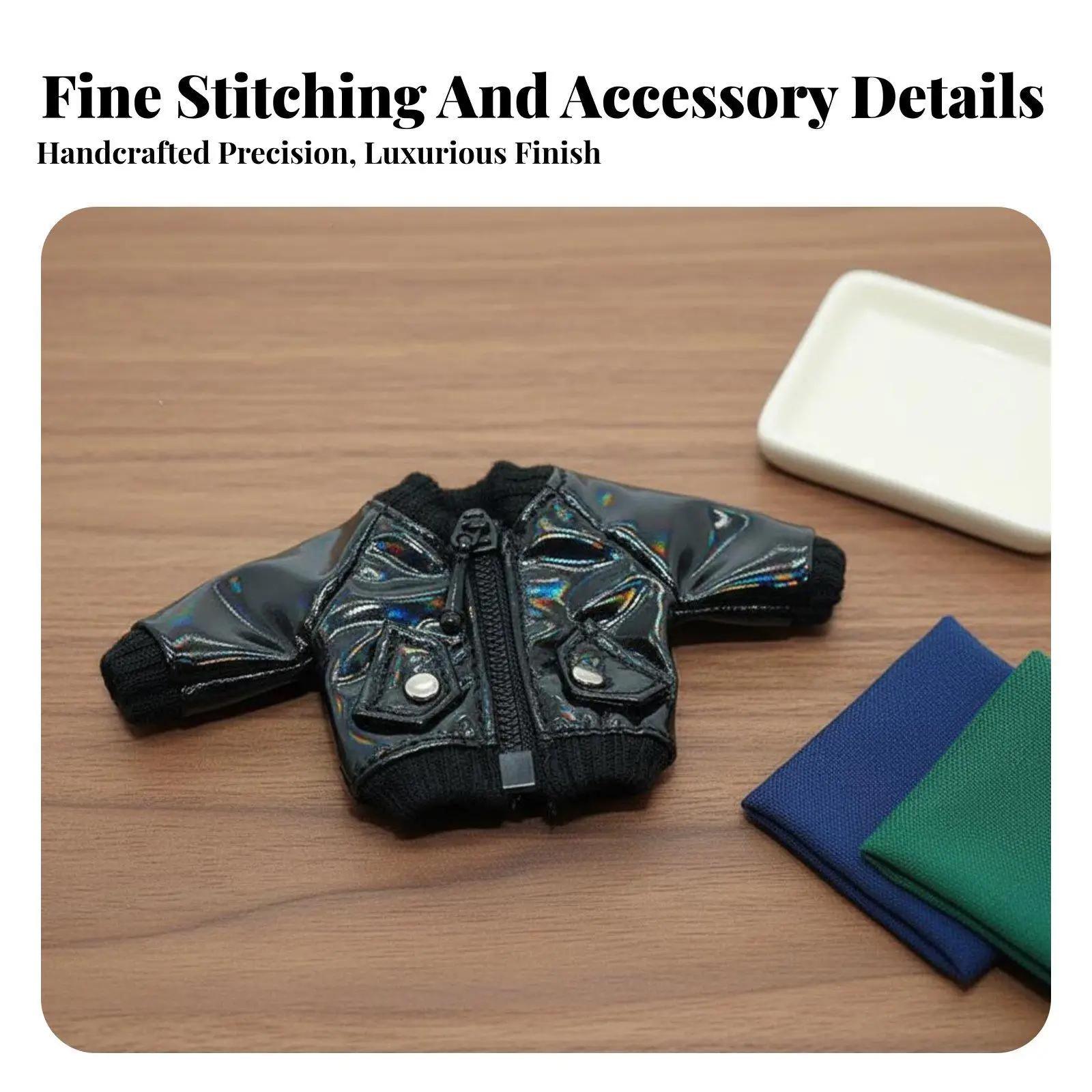 OB11 Doll Jacket Finish 1/12 Scale Doll Clothes Functional Fastener