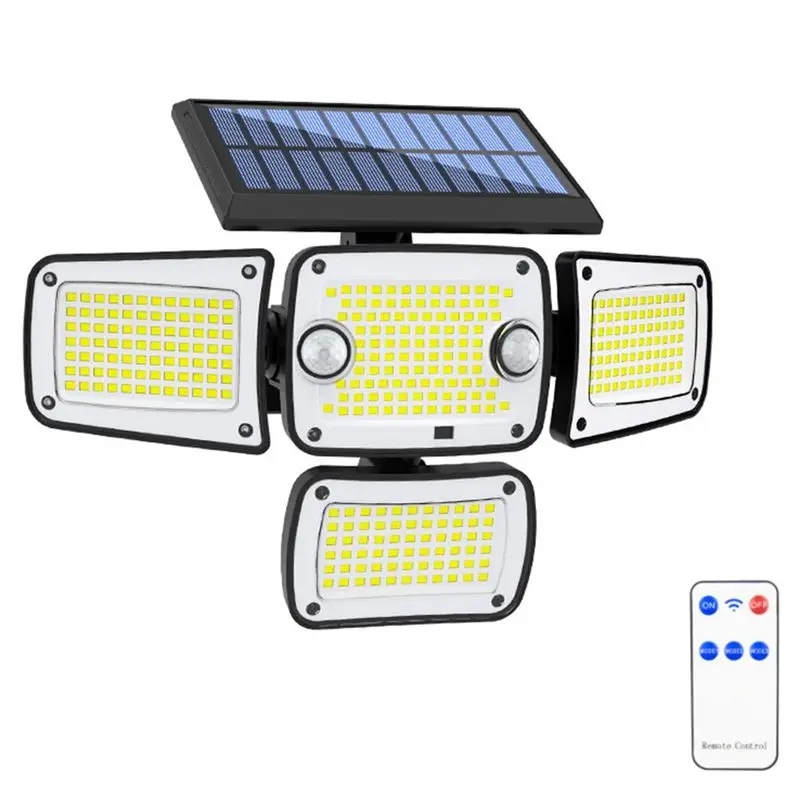 

Солнечные прожекторы с 342 светодиодами, 350 лм, уличные, с датчиком движения, IP65, водонепроницаемые, для улиц, патио и дорожек