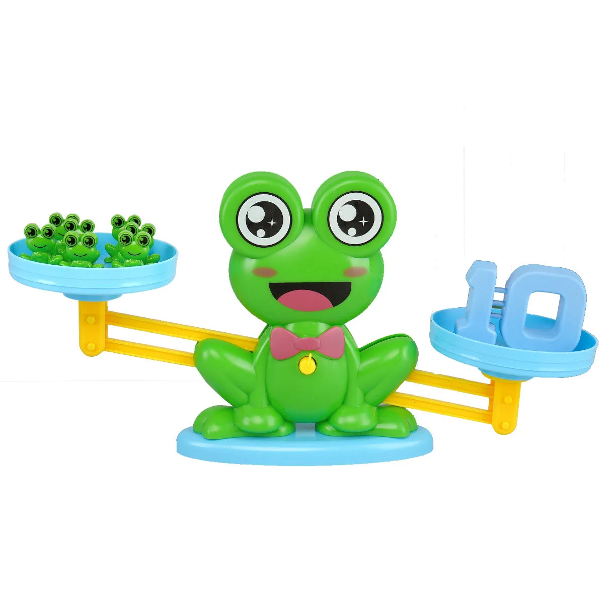 Montessori Math Match Game Frog Digital Balance Scale Toy Early Learning Balance Digital Addition Subtraction Math Toys