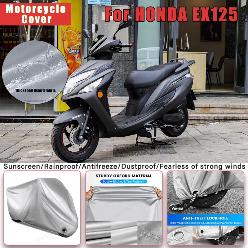 

Чехол для мотоцикла HONDA EX125 без ушей-наружная защита всего тела, водонепроницаемый пылезащитный солнцезащитный аксессуар