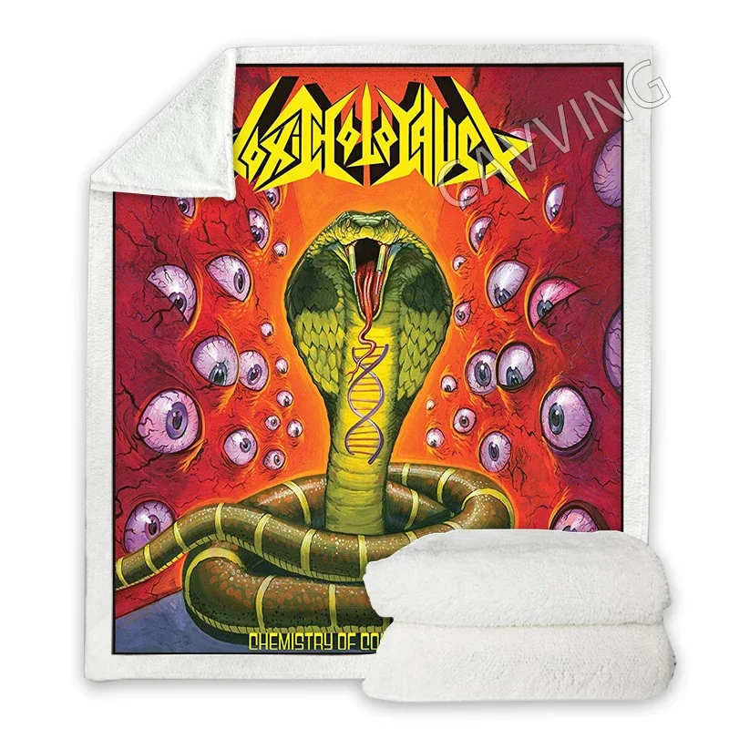 Toxic Holocaust  3D Printed Sherpa Blanket  Rectangle Blanket Home Textiles Fleece Wearable Blanket Throw Blankets Home Decor