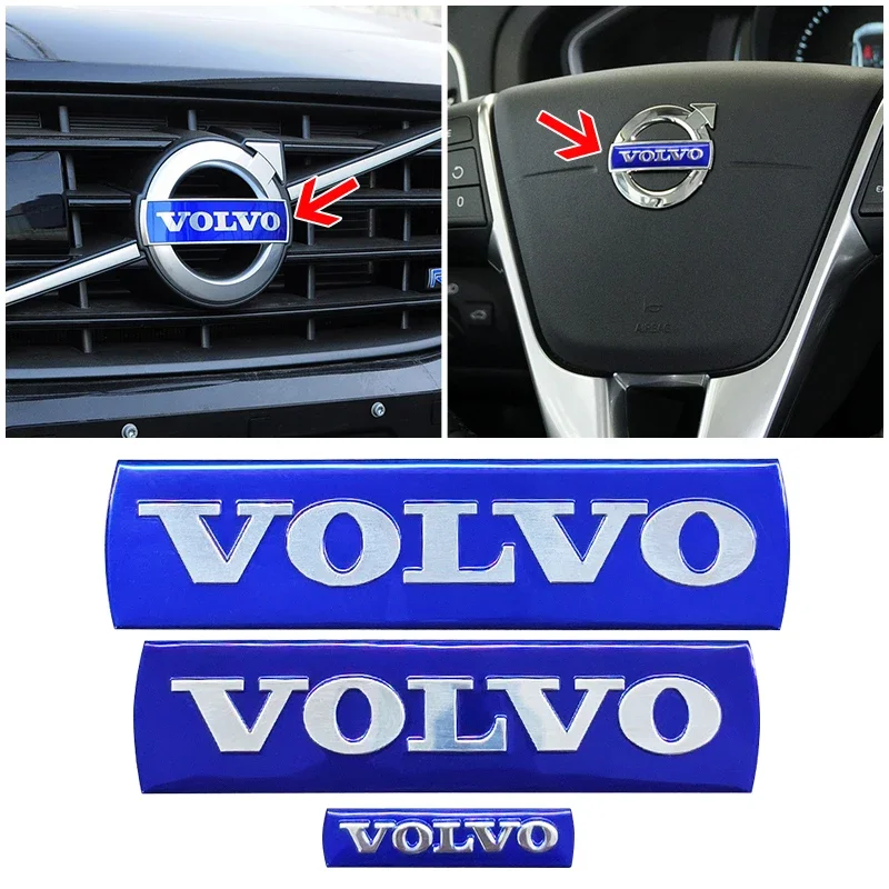 

Декоративная эмблема-значок с логотипом для передней решетки автомобиля, наклейка на руль, подходит для Volvo C30 S40 S80 XC60 V90 C70 V60