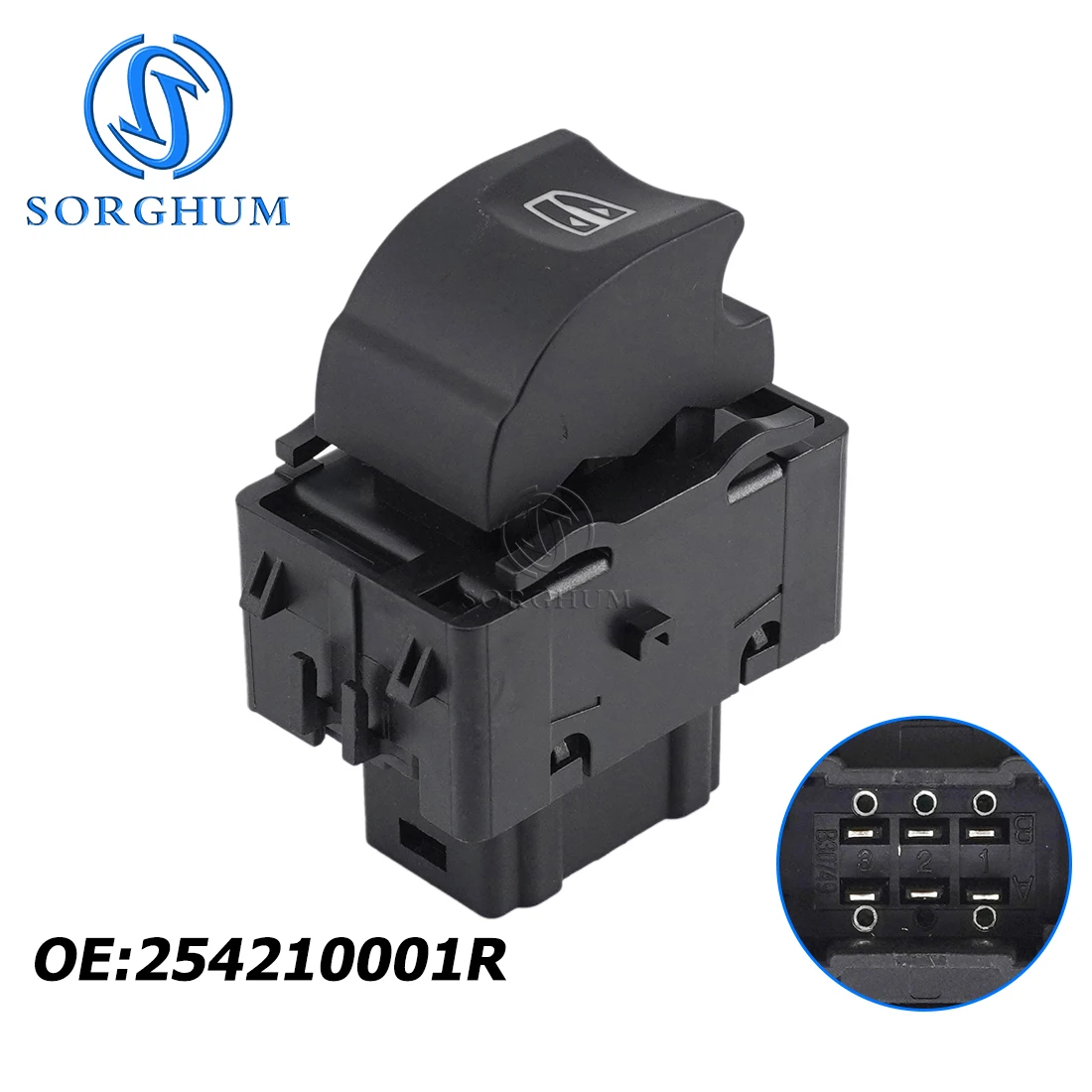 SORGHUM Car Auto Master Power Electrical Window Switch Lifter Control Button For Renault Megane Dacia 254210001R 809602454