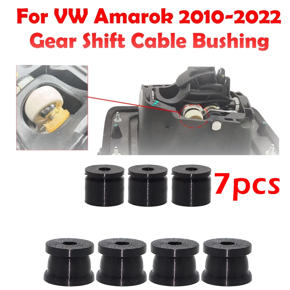 

7pcs Manual Gearbox Bushing Kit Gear Shift Cable Linkage Control Selector End Rod Connect Repair Fix For VW Amarok 2010-2022
