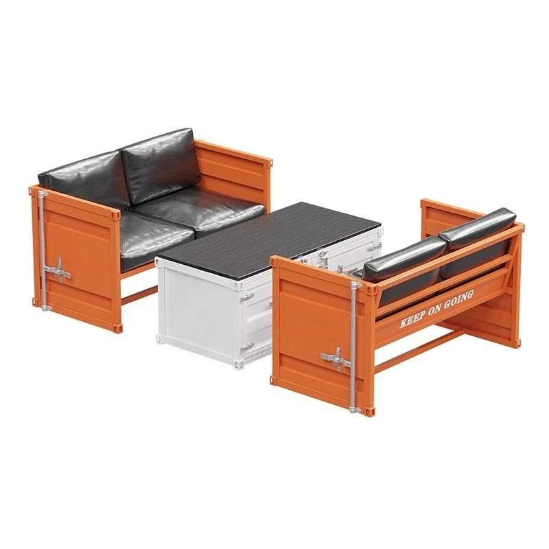 

Industrial style table and chair combination creative cafe bar wrought iron sofa