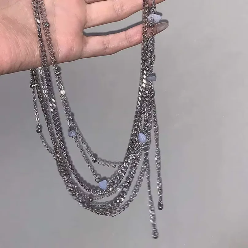 Sexy Multi Layer Chain Waist Chain for Women New Fashion Silver Color Metal Crystal Body Chain Y2K Bikini Jewelry Accessories
