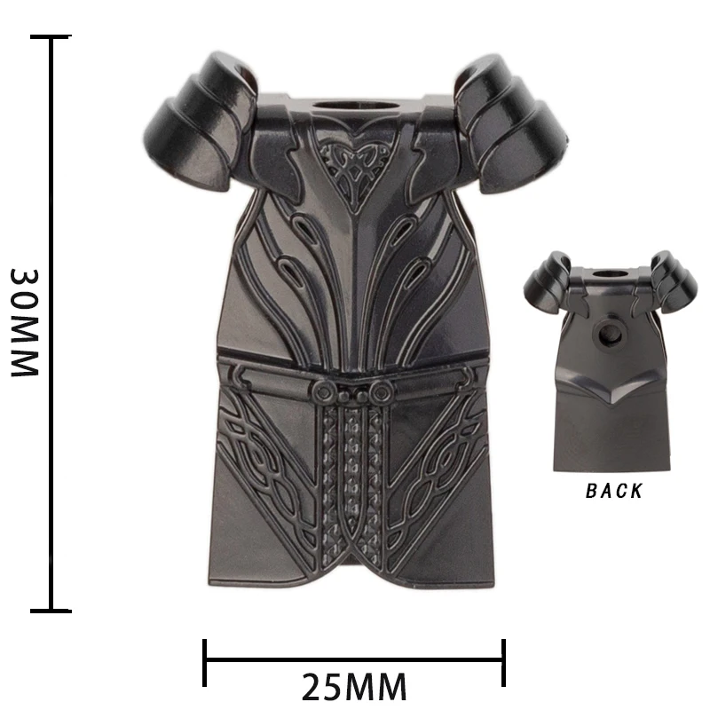 Koruit-Armes de chevalier médiéval Noldo Kokor pour figurines de 4cm, blocs de construction, accessoires MOC, armure, casque, bouclier, jouets pour enfants