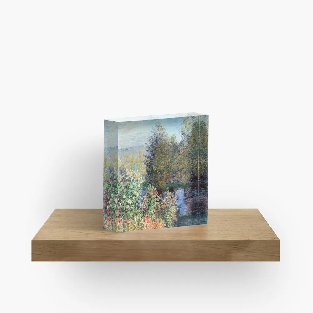 Claude Monet Corner Of The Garden At Mon  Acrylic Block Photos Room Wedding Bedroom Home Stamping Funny Clear Family Cute Pad