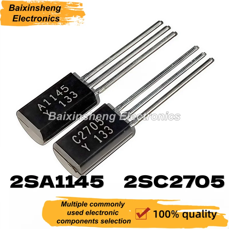 50 pieces, brand new 2SA1145, 2SC2705, A1145, C2705, TO-92L, audio amplifier pairing tube