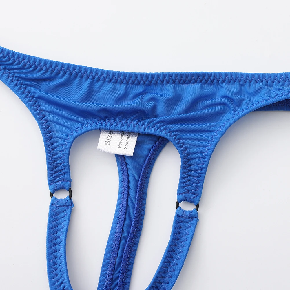 Men Sexy High Elastic Underwear Front Open Pouch Low Rise Exotic Underpants Sissy G-string Thongs Sexy Accessories Hot Bikini