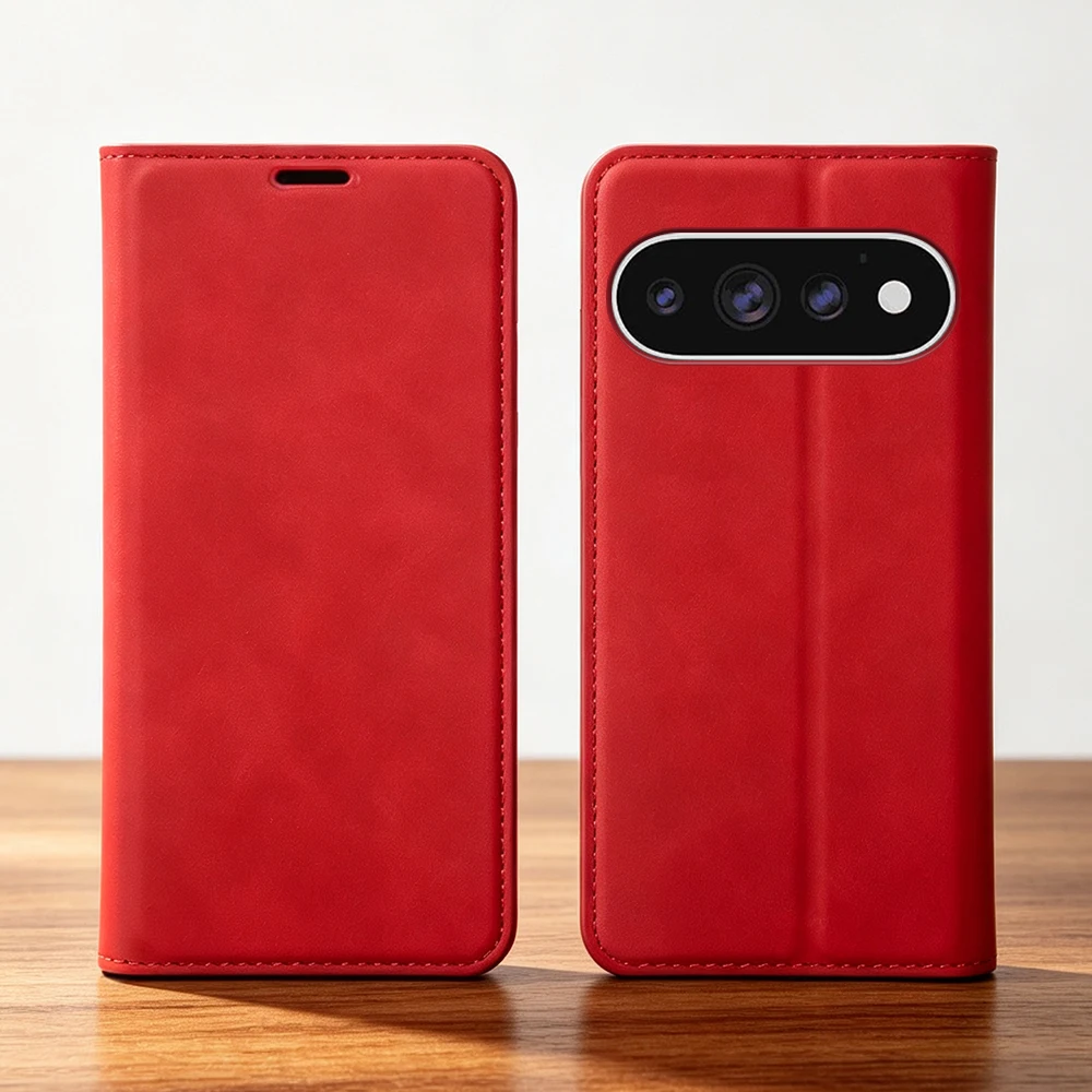 Skin Like Leather Flip Case For Google Pixel 11 10 Pro XL 11A 10A 9A 8A 7A 6A 6 7 9 Pro Phone Case Cover Shockproof Coque Funda