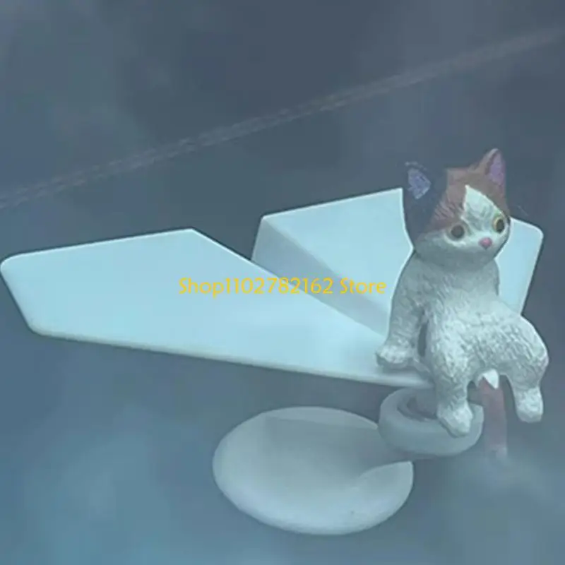 

547B Solar Powered Rotating Airplanes Car Accessory Dashboard Decoration ABS Craft with Secure Silicone Mount for Long Travel