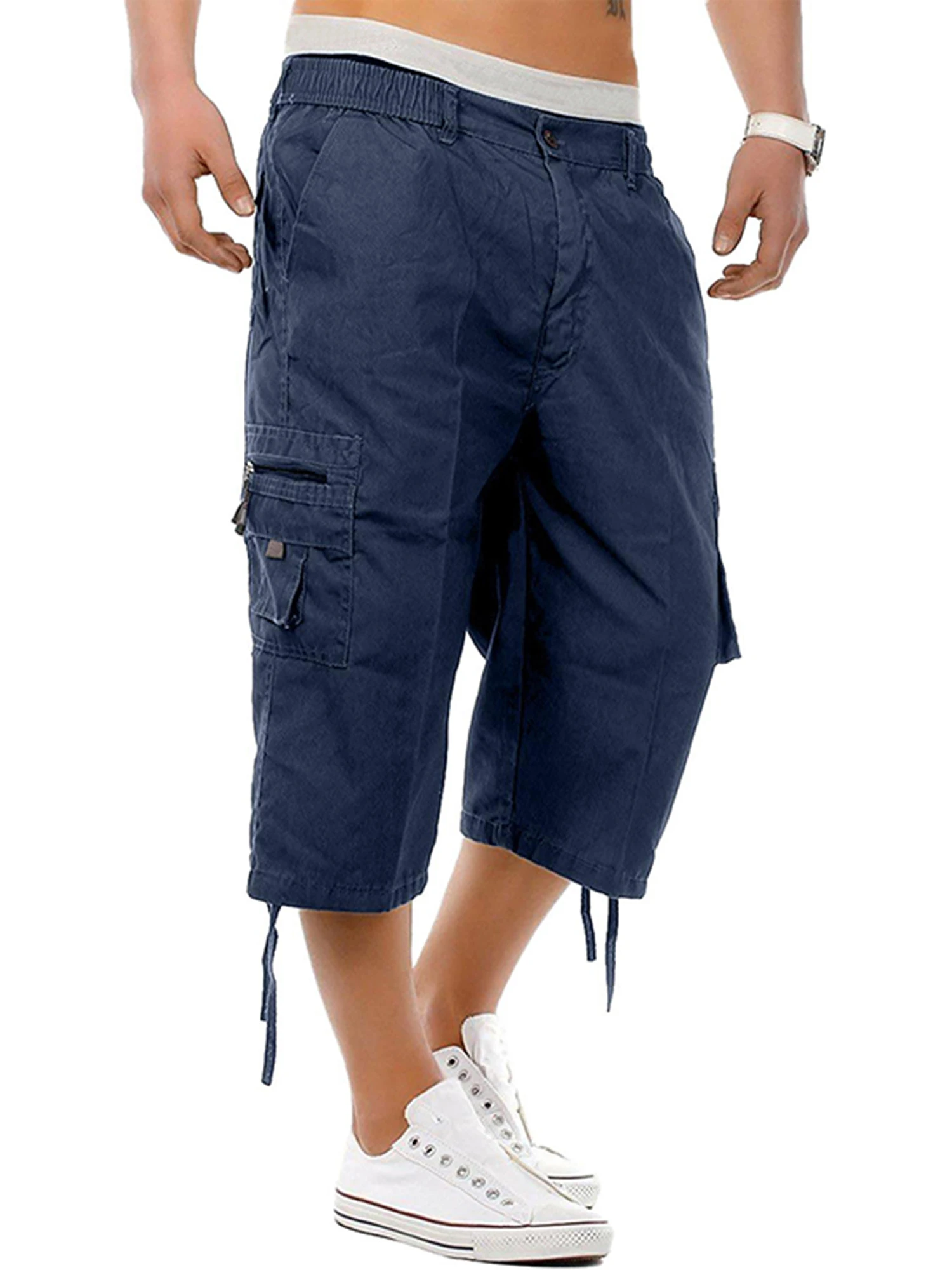 

Geagodelia Pantaloncini Cargo da Uomo Casual Pantaloni Corti a 3 4 con Tasche Multiple Pantaloncini da Lavoro Estivi