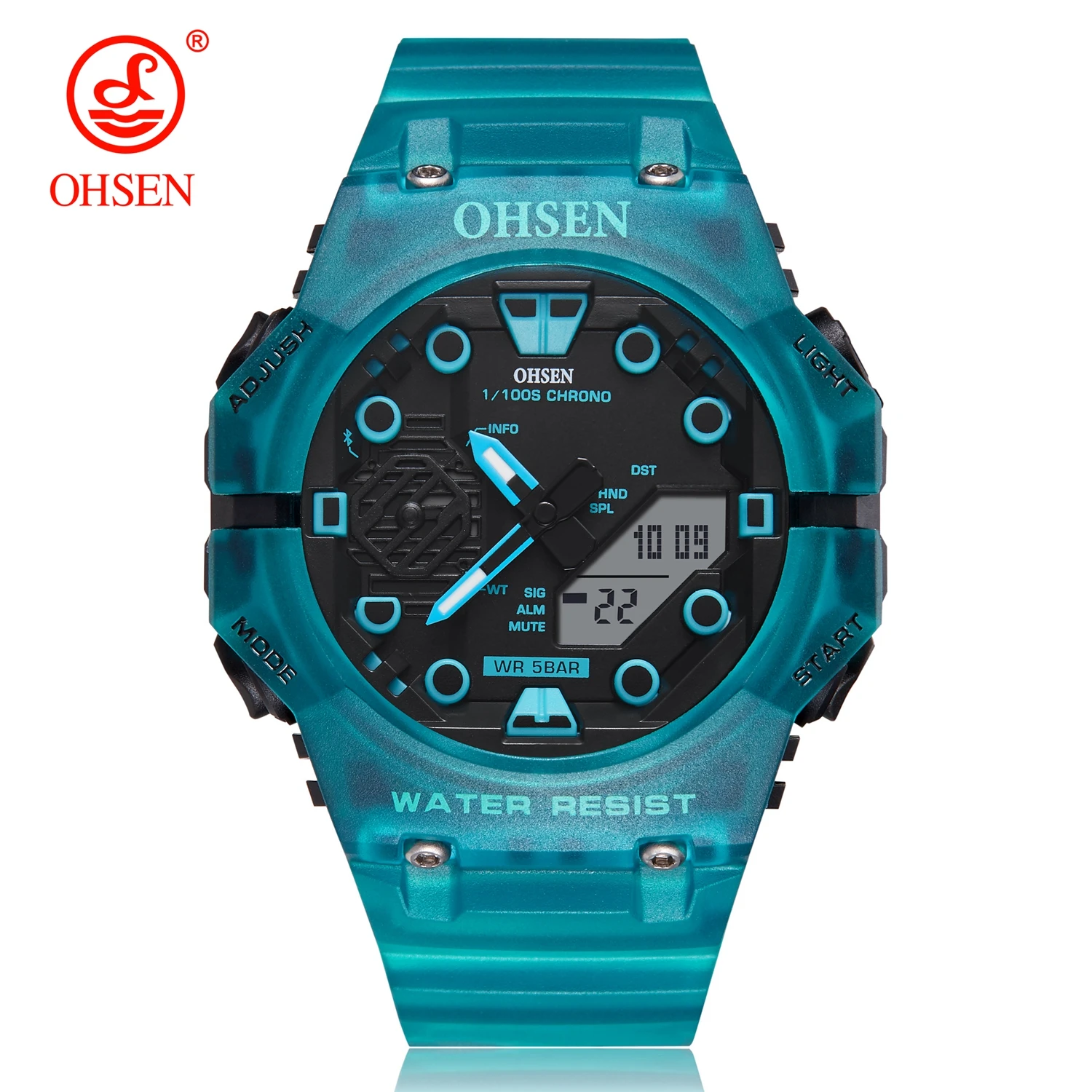 Digital Watches for Men Fashion Blue Tactical Man Wristwatch Dual Time Waterproof Electronic Military Quartz Watch Male Clocks