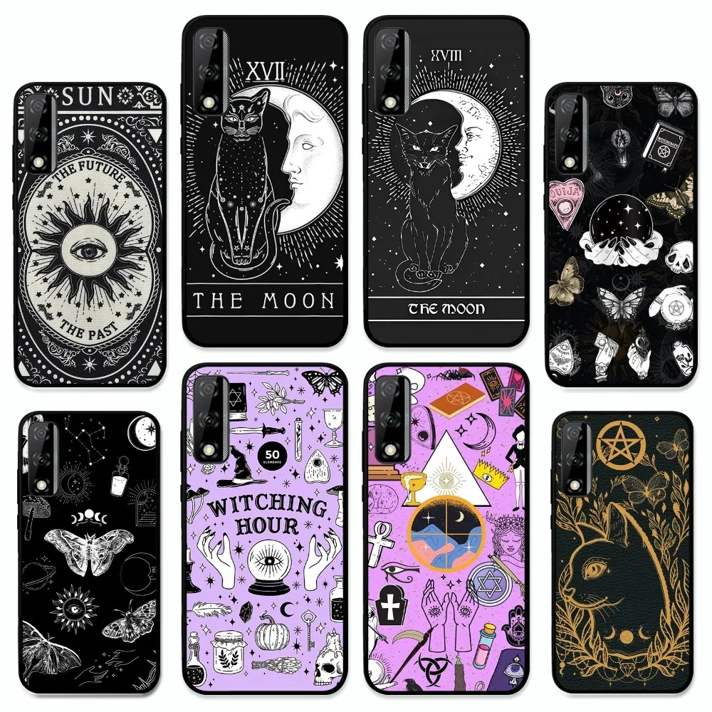 Witches moon Tarot Mystery totem Phone Case For Huawei Y9 6 7 5 Prime Enjoy 7s 7 8 plus 7a 9e 9plus 8E Lite Psmart Shell