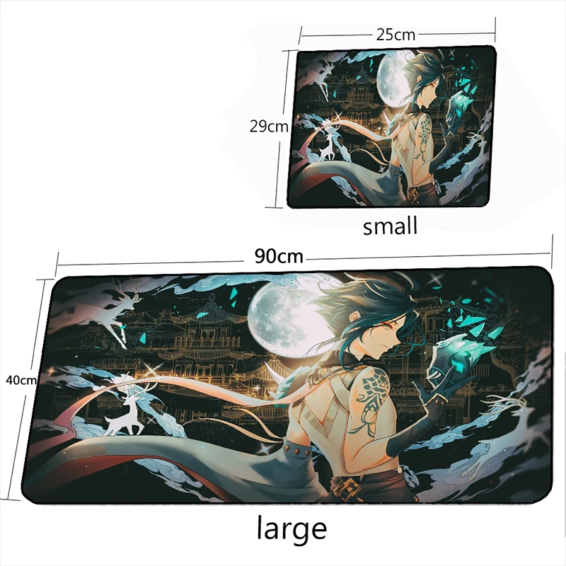 MRGLZY-Genshin Impact XIAO Mouse Pad para Jogos de Computador, Tapete de Mesa Grande, MousePads, Acessórios Periféricos, XXL, 900x 400mm